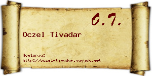 Oczel Tivadar névjegykártya
